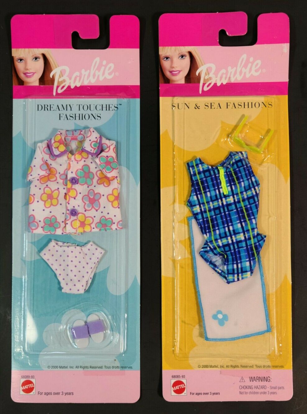 Vintage Mattel Barbie Dreamy Touches Fashions and Sun & Sea Fashions 2000 New